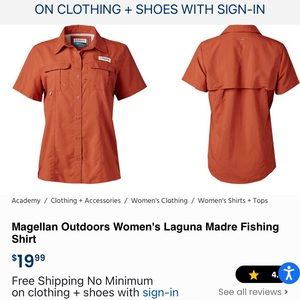 Magellan sun shirt for hiking/fishing